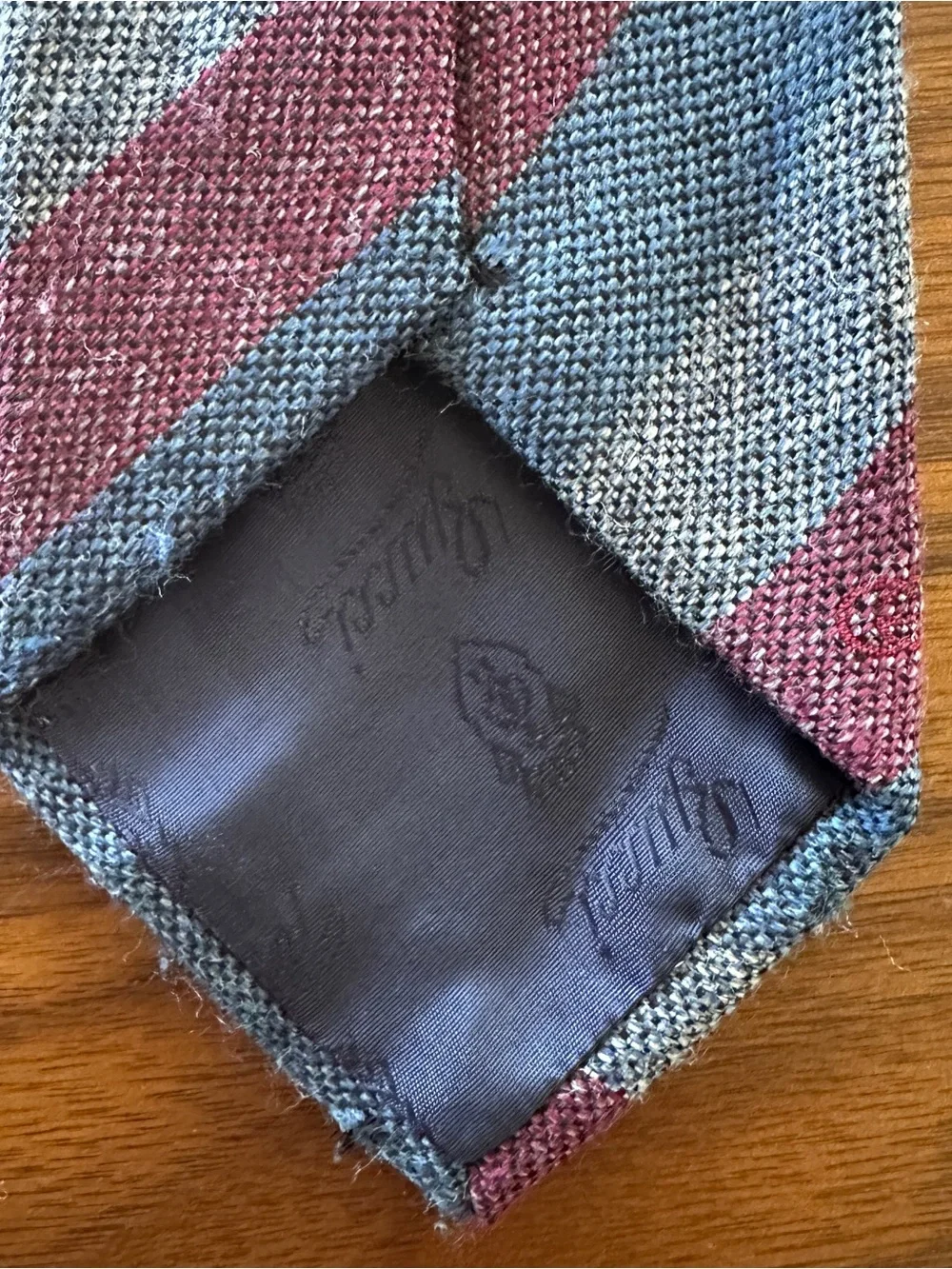 Gucci Blue and Burgundy Diagonal Stripe Men's Tie